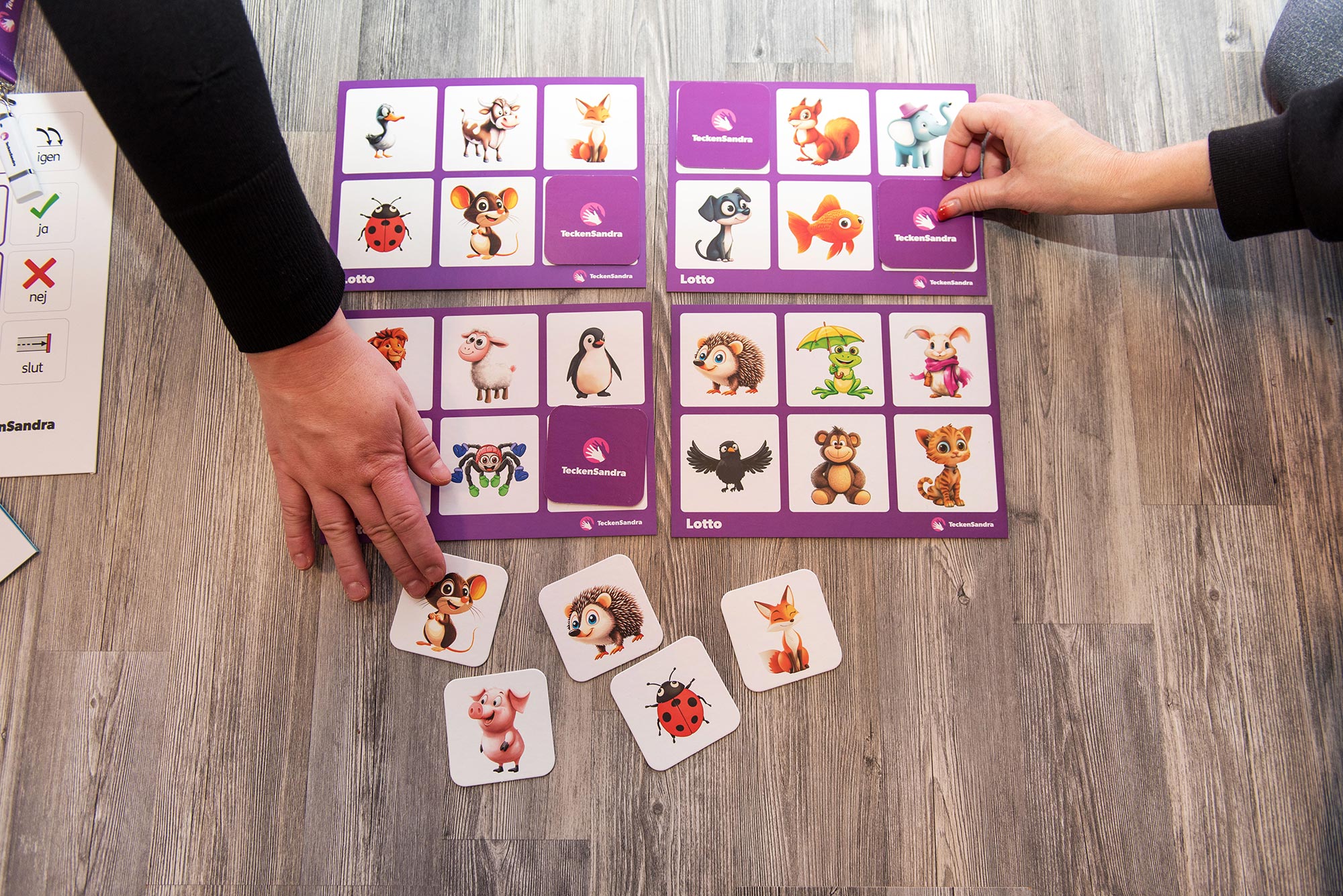 Sång och spellådans memory spel med djur