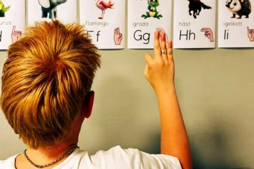 TeckenSandras digitala alfabetsväggkort